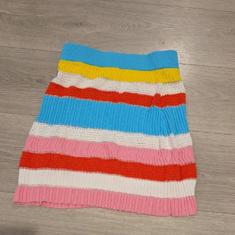 Solid And Striped Skirt